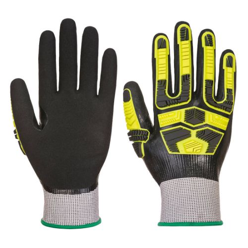 Portwest Waterproof HR Cut Impact Glove Grey/Black Grey/Black